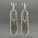 Estate John Hardy SS 1.76ct Topaz Kali Lava Drop Earrings