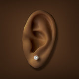 Estate 14K W Gold 0.48ctw H/SI2 Diamond Stud Earrings