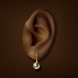 Estate 14K Y Gold Ball Drop Earrings