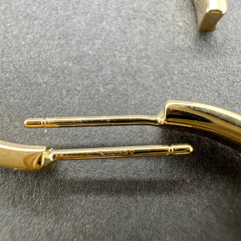 Estate Tiffany & Co. 18K Y Gold 1837 Hoop Earrings