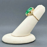 Estate 14K Y Gold 5.17ct Jadeite Cocktail Ring