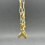 Estate 18K TT  5.45mm Dog Bone Link Chain