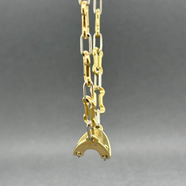 Estate 18K TT  5.45mm Dog Bone Link Chain