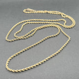 Estate 14K Y Gold 2.0mm 30” Rope Chain