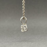 Estate 14K W Gold 0.88ct I/I1 Diamond Solitaire Pendant