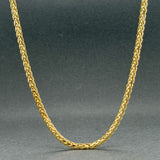 Estate 18K Y Gold 2.6mm 22” Wheat Chain
