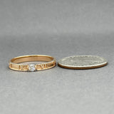 Estate Tiffany & Co. 18K R Gold 0.11ct Diamond Atlas Ring