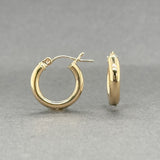 Estate 14K Y Gold 15.4mm Hoop Earrings