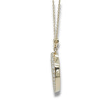 14K Y Gold 0.34ctw F/SI1 Round Bezel and Prong Set Diamond Pendant