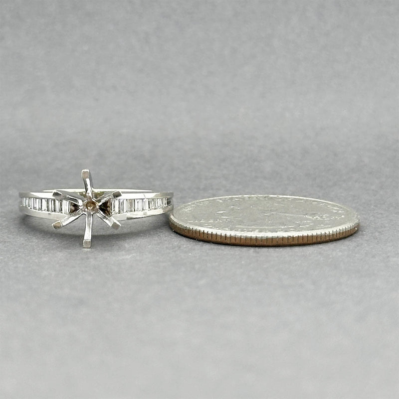 Estate 14K W Gold 0.31ctw G-H/VS2-SI1 Diamond Eng. Ring Semi-Mount