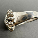 Estate Lagos SS 0.15ctw Diamond Pret-a-Porter Daisy Ring