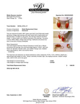 Estate 18K Y Gold 4.40ctw Coral Drop Earrings