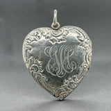 Estate SS Large Heart Locket Pendant