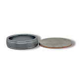 Tantalum 6mm Gray Brush Finish Ring  9