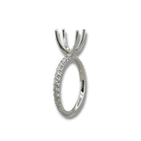 14K W Gold 0.40ctw G/SI1 Diamond Engagement Ring Mounting
