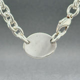 Estate Tiffany & Co. SS Oval Tag Necklace
