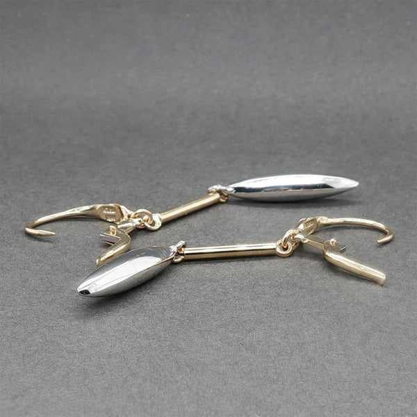 Estate 14K TT Gold Dangle Earrings