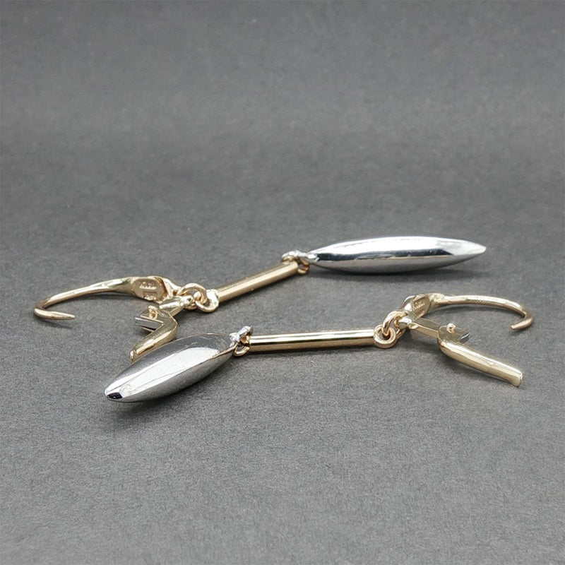 Estate 14K TT Gold Dangle Earrings