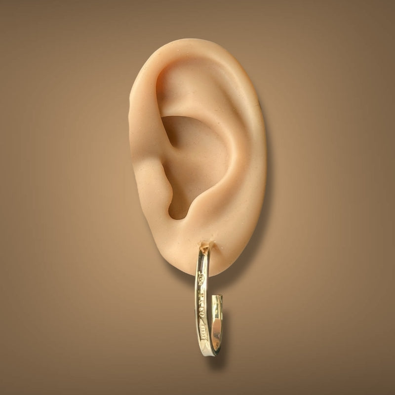 Estate Tiffany & Co. 18K Y Gold 1837 Hoop Earrings