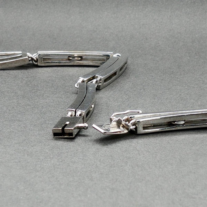 Estate 14K W Gold 4.43ctw Diamond Link Necklace