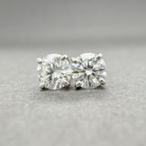 Estate 14K W Gold 0.47ctw F/VVS2-VS1 Lab-Created Diamond Stud Earrings