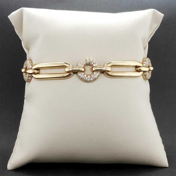 Estate Movado 18K Y Gold 1.54ctw Diamond Bracelet