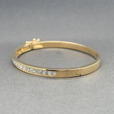 Estate 14K Y Gold 2.34ctw I-J/I1-2 Diamond Bangle Bracelet
