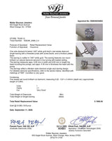Estate 14K W Gold 0.66ct I/I1 Diamond Single Screw Back Stud Earring
