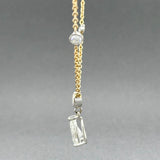 Estate 14K TT Gold 3.47ctw G-I/VS2-SI1 Diamond By The Yard Necklace