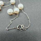 Estate 14K W Gold Freshwater Pearl Tincup Necklace