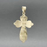 Estate 14K Y Gold 34.79mm Foot Step Cross Pendant