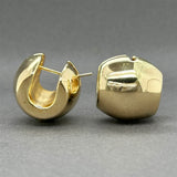 Estate 18K Y Gold 20.77mm Wide Huggie Earrings