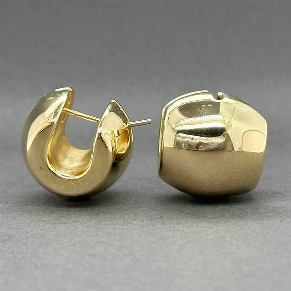 Estate 18K Y Gold 20.77mm Wide Huggie Earrings