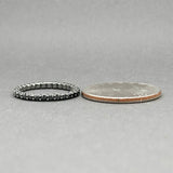 Estate 14K Black Rhodium 0.66ctw Black/SI2 Diamond Eternity Band