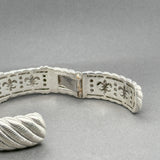 Estate Judith Ripka SS CZ Cuff Bracelet