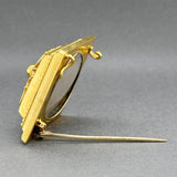 Estate Victorian 18K Y Gold Enamel Locket Pin