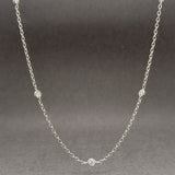 Estate 14K W Gold 0.48ctw F-G/SI1-2 Diamond By the Yard Necklace