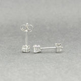 Estate 14K W Gold 0.28ctw Diamond Stud Earrings