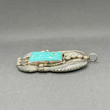 Estate Herbert Tsosie SS Turquoise Pendant