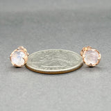 Estate 14K R Gold Labrodorite Stud Earrings