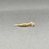 Estate 18K Y Gold 22.5mm Italian Horn Pendant