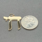 Estate 14K Y Gold 31.2mm Chai Pendant