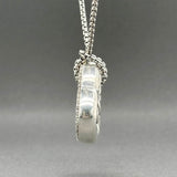 Estate David Yurman SS 0.61ctw Diamond Cable Heart Pendant