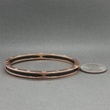 Estate Bulgari 18K R Gold B.zero 1 Black Ceramic Bangle Bracelet