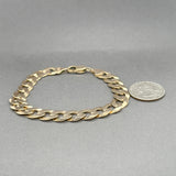 Estate 14K Y Gold 10.9mm Curb Link Bracelet
