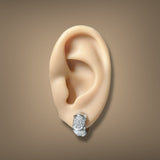 Estate 14K W Gold 0.19ctw Diamond Huggie Earrings