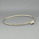Estate 14K Y Gold 0.12ctw H/SI2 Diamond Bangle Bracelet
