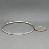 Estate 14K W Gold 1.03ctw G-H/SI2-I1 Diamond Bangle Bracelet