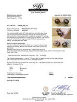 Estate 14K W Gold Tahitian Pearl & Diamond Button Earrings