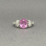 Estate 14K W Gold 2.06ct Pink Sapphire & 0.87ctw H/SI1-2 Diamond Ring